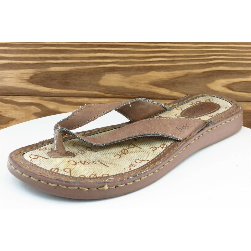Born‎ Concept Sz 8 M Brown Flip Flop Synthetic Women Sandals